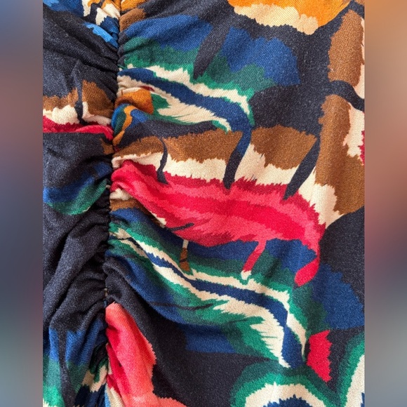 Farm Rio Chevron Forest Black Jersey Dress - Picture 5 of 5